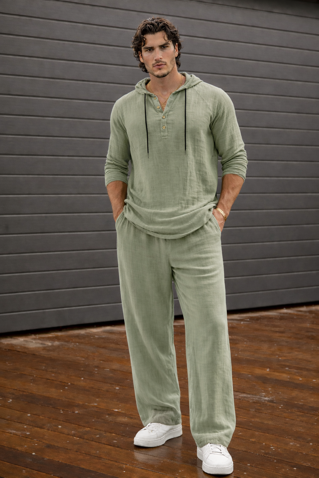Malta · Conjunto Masculino de Lino
