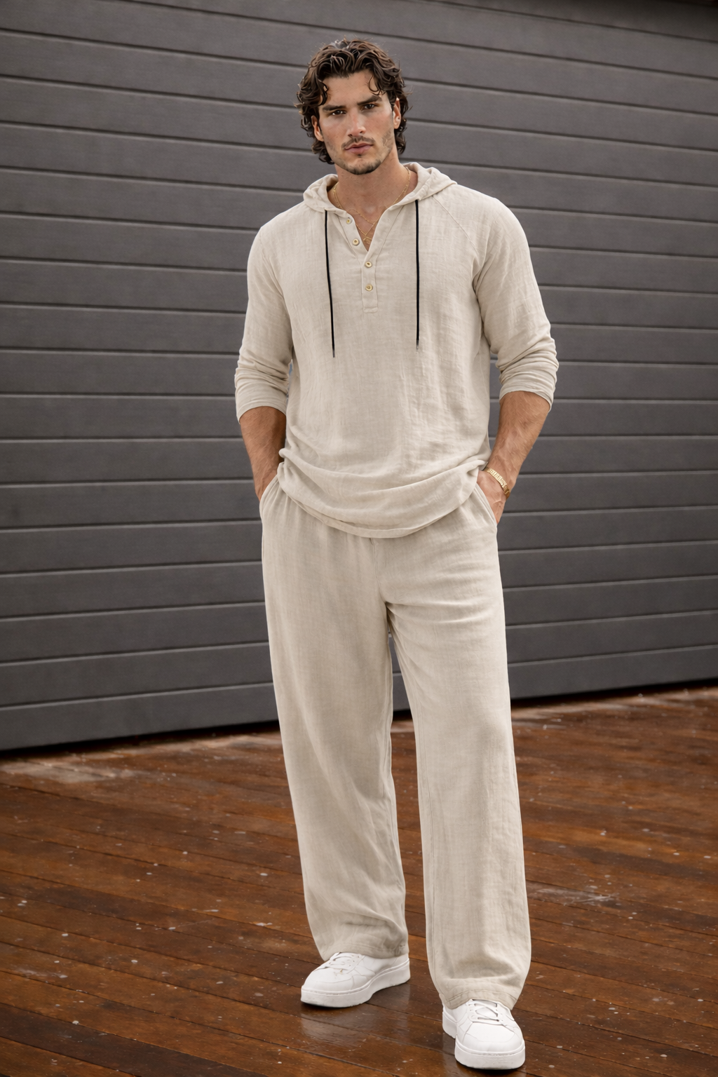 Malta · Conjunto Masculino de Lino